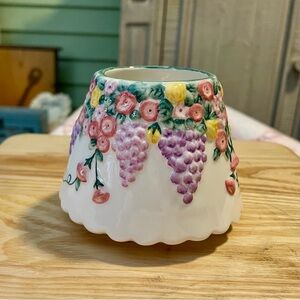 YANKEE CANDLE Small Candle Topper - 3D Effect Grapes/Flowers - Cottage Corp